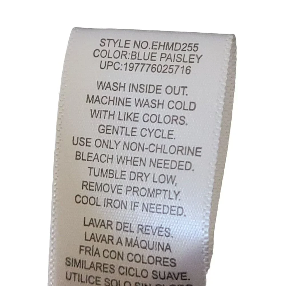 Draper James Flutter Strap Square Neck Sun Dress Blue Paisley Large Cotton Midi - Picture 6 of 10